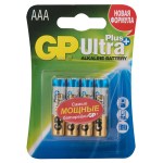 *Батарейка LR03 GP Ultra Plus (4шт) алкалиновая 24AUP-2CR4/ 267517 купить в интернет-магазине КанцСервис