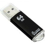 *Накопитель Smart Buy USB Flash 64Gb V-Cut (металл.корпус) черн.(чт-15/зап-5) 227884 купить в интернет-магазине КанцСервис
