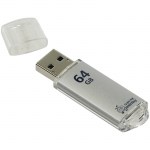 *Накопитель Smart Buy USB Flash 64Gb V-Cut серебр.металл.корпус 260252 купить в интернет-магазине КанцСервис